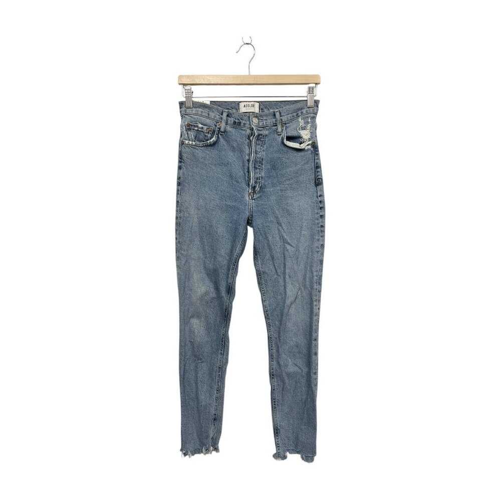 AGOLDE Nico High Rise Slim Fit Jeans Size 26 Raw Hem